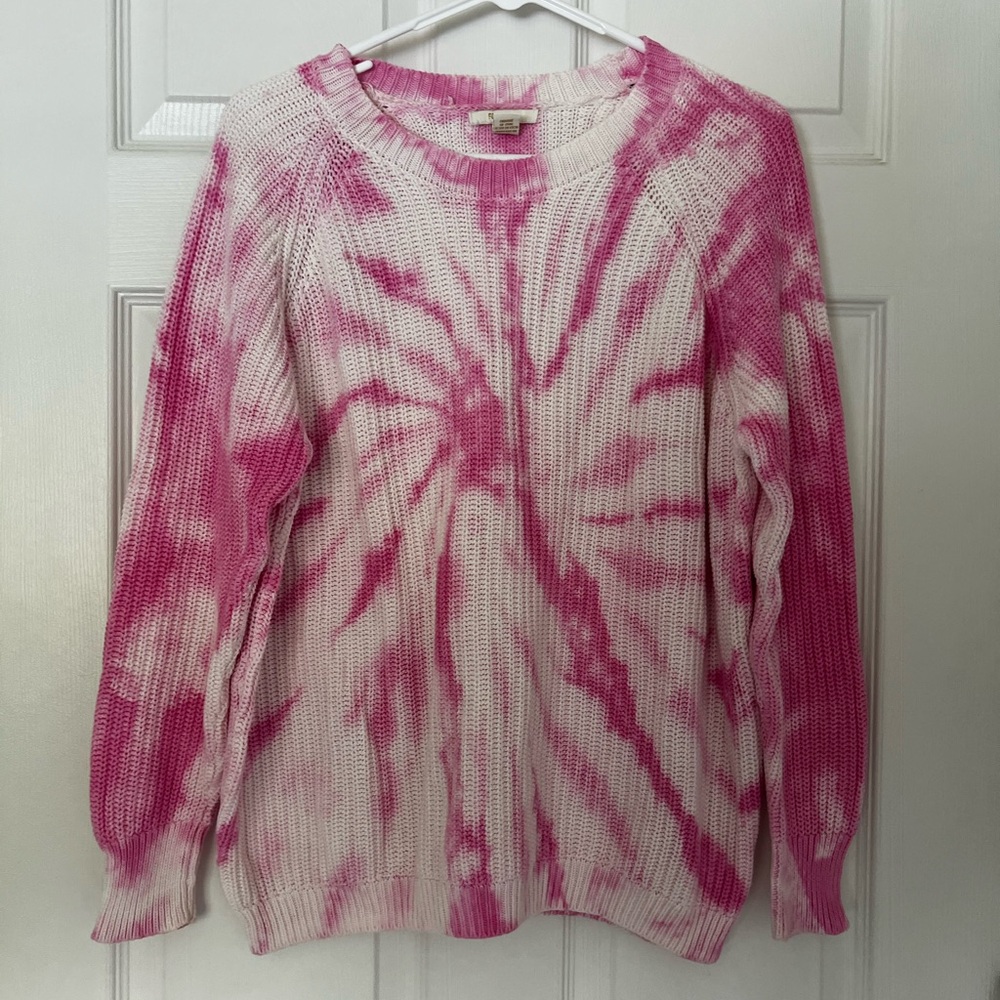 Pink tie dye sweater